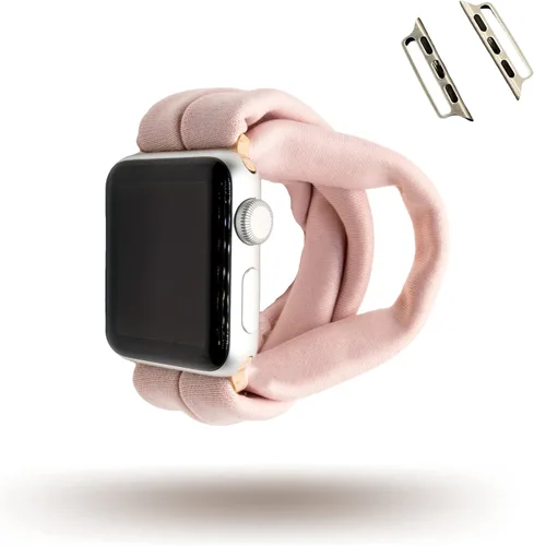 Vista 10 de Banda de yoga rosa rubor para Apple Watch Series 1-8, 1.496 in 1.575 in 1.614 in 1.654 in 1.732 in 1.772 in