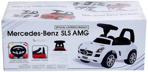 Vista 5 de Mejores coches de paseo Mercedes Benz, coche para empujar, blanco