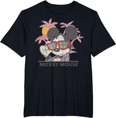 Vista 29 de Disney Mickey and Friends Mickey Mouse Tropical Retrato Camiseta S Negro