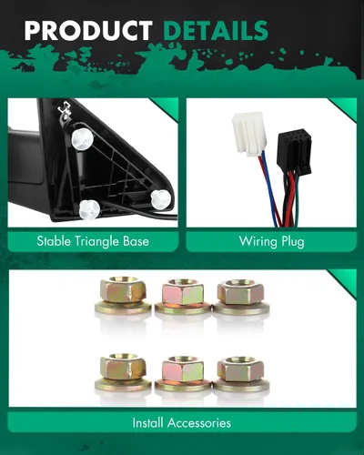 Vista 5 de SCITOO Espejos de remolque aptos para Dodge para Ram Accesorios exteriores Espejos compatibles 2009-2016 para Ram 1500 2500 3500 con sensor