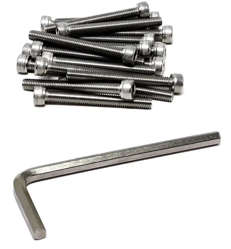 Vista 233 de iexcell Kit de tornillos de cabeza hexagonal de acero inoxidable 304, 100 unidades M2 x 0.157 in, paso de rosca de 0.016 in