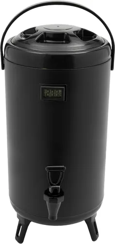 Vista 12 de Dispensador de bebidas de acero inoxidable de 2.11 galones, dispensador de bebidas frías y calientes con espita y termómetro para café, té, jugo