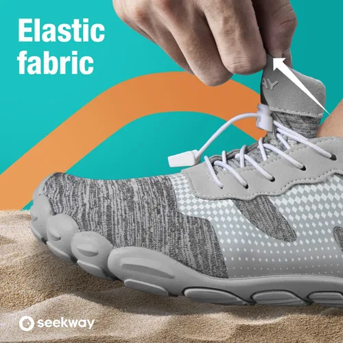 Vista 4 de SEEKWAY - Zapatos de agua unisex, de secado rápido, tipo calcetín y con sensación de pies descalzos para adultos ideales para playa, natación, río
