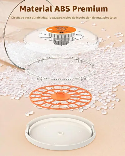 Vista 6 de Incubadoras para incubar huevos con giro automático de huevos, control automático de temperatura, pantalla de humedad, vela LED de huevos