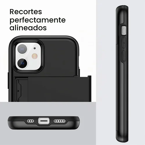 Vista 7 de JETech Funda tipo cartera para iPhone 12/12 Pro, color negro