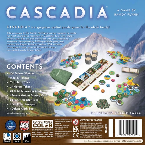 Vista 2 de AEG y Flatout Games Cascadia - Juego de mesa galardonado ambientado en el Noroeste del Pacífico Fácil de aprender Rápido de jugar A partir
