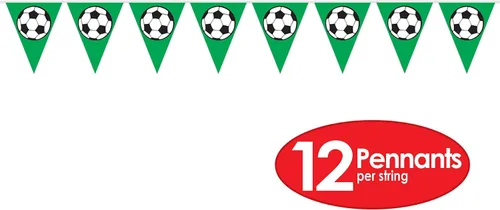 Vista 3 de Beistle Banderín de balón de fútbol, 10 pulgadas por 12 pies