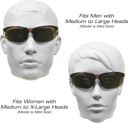 Vista 3 de proSPORT BIFOCAL - Lentes de sol tintados para hombre y mujer, alta definición, amarillo ámbar ahumado, +1.50 +1.75 +2.00 +2.25 +2.50