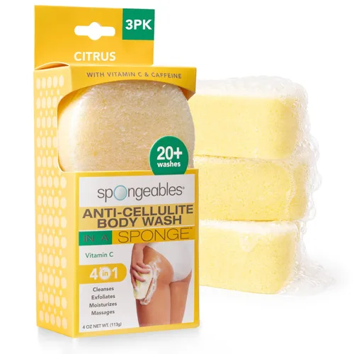 Vista 14 de Spongeables Anti-Cellulite Body Wash in a Sponge, Moisturizer and Exfoliator, 20+ Washes