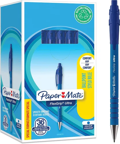 Vista 9 de Paper Mate Flexgrip Ultra RT - Bolígrafo retráctil (punta media, 1mm) paquete de de 2