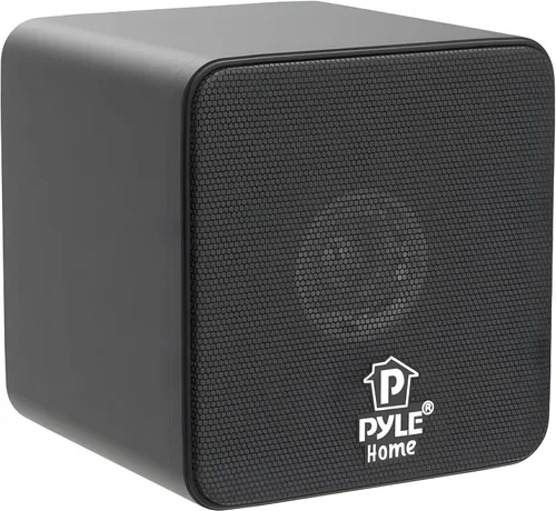 Vista 4 de Pyle Home Mini Cube - Altavoces para estantería de 4 pulgadas, controlador de cono de papel, potencia de 200 vatios, impedancia de 8 ohmios