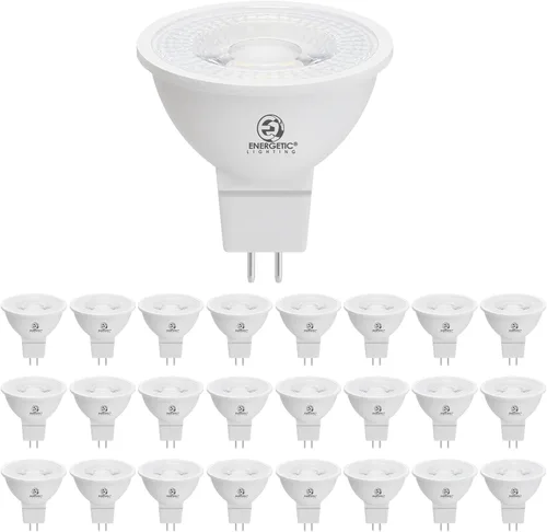 Vista 8 de Energetic - Bombilla LED MR16 regulable de 5 W y 12 V, equivalente a halógeno de 50 W, CRI 90+, base de dos pines GU5.3, ángulo de haz de 40 grados