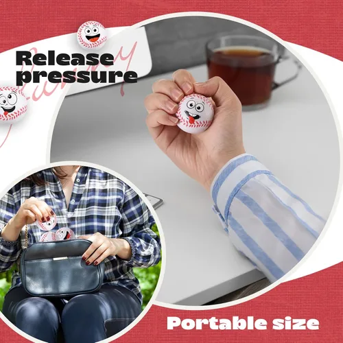 Vista 5 de Arrowbash 12 piezas de mini bolas de estrés con cara para niños y niñas, bolas de espuma para apretar con cara divertida deportiva para alivio
