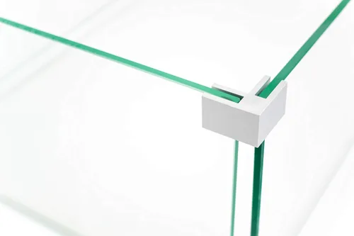 Vista 2 de AMS Chimenea Mesa para hoguera cuadrada/rectangular de vidrio templado, protector de viento de fuego de 1/4 de pulgada de grosor, protector