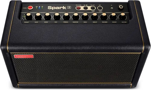 Vista 3 de Positive Grid Spark 2 50W Amplificador inteligente para práctica de guitarra con altavoz Bluetooth y looper incorporado, características de IA