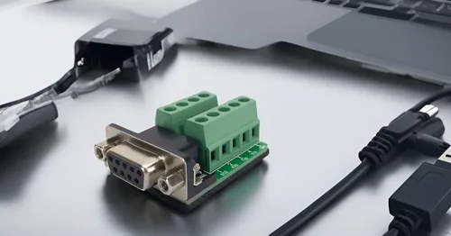 Vista 5 de DB9 Conector a terminal de cableado RS232 Placa de conexión de puerto serie sin soldadura (adaptador hembra)