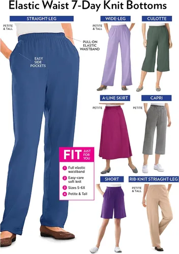 Vista 5 de 7-Day Knit A-Line falda tamaño grande para mujer