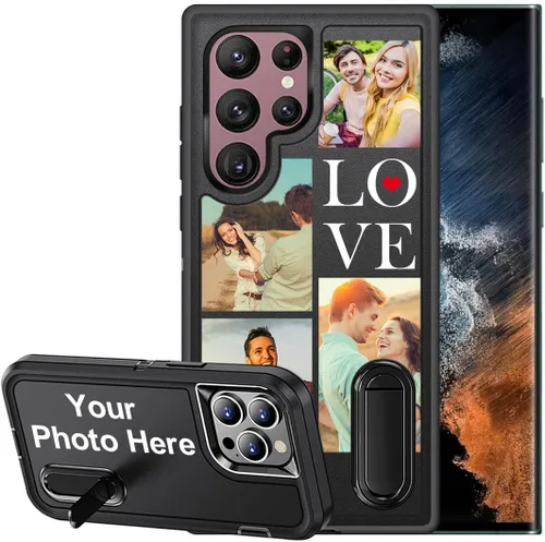Vista 27 de Funda de teléfono personalizada para Samsung Galaxy S22 5G, funda con soporte incorporado/función atril, cubierta de protección resistente a