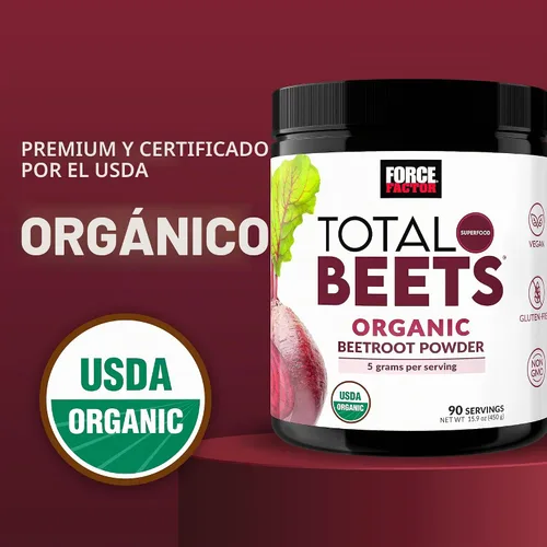Vista 7 de Force Factor Total Beets - Polvo de remolacha orgánica, superalimento para mejorar la nutrición diaria, suplemento de remolacha USDA orgánico