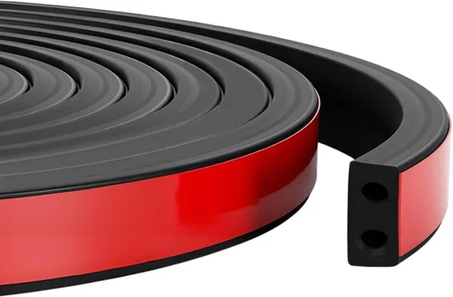 Vista 10 de Pangda Tira de sellado de goma rectangular de 20 pies con cinta autoadhesiva, 0.75 pulgadas de ancho x 0.5 pulgadas de alto, burlete de goma