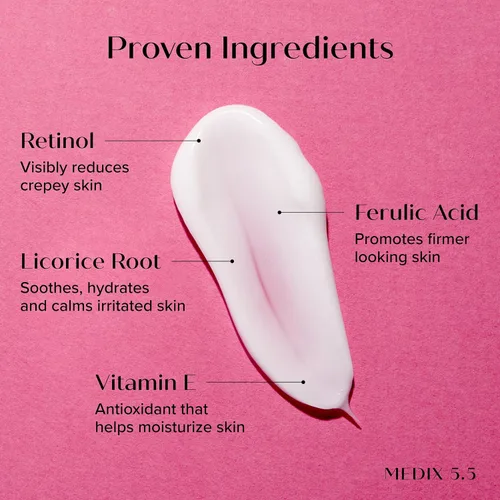 Vista 3 de Medix 5.5 Crema hidratante reafirmante con loción corporal de retinol Tratamiento para el cuidado de la piel crepey Crema corporal con retinol