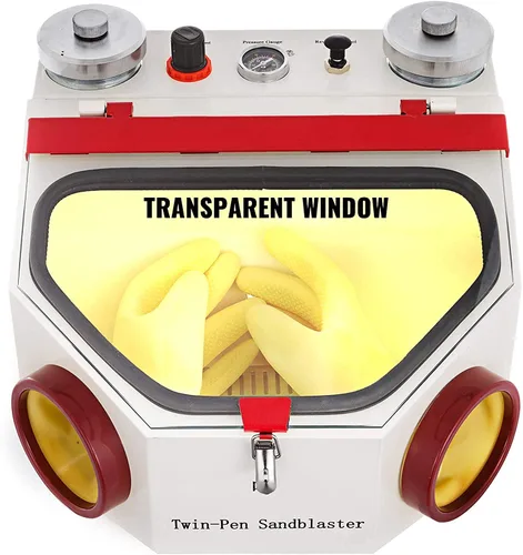 Vista 5 de BONEW Máquina de chorro de arena fina de doble pluma Laboratorio dental Sandblaster