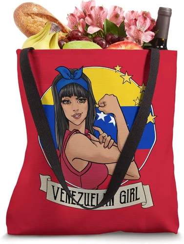 Vista 4 de Venezolan Girl Venezuela - Bolsa de regalo Blanco 16 pulgadas