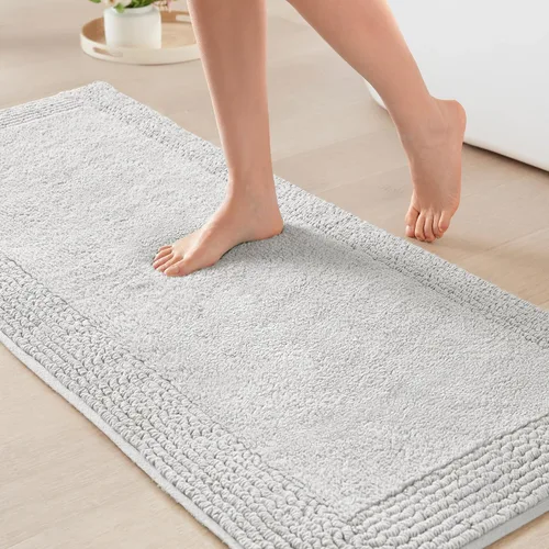 Vista 41 de Madison Park Splendor - Alfombra de baño reversible 100% algodón con mechones - 3000 GSM calidad hotelera lujosa felpa de pelo medio alfombrilla