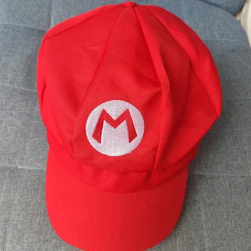 Vista 8 de Super Mario Bros Sombrero Luigi Gorra Cosplay para niños y adultos, disfraz de Halloween de béisbol, anime, unisex, 2 unidades, 22.83-23.62 pulgadas