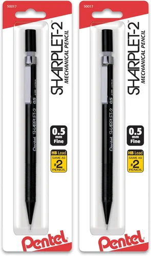 Vista 7 de Pentel Sharplet-2 - Portaminas automáticas (0.020 in), negro, 1 paquete (A125BP-K6)