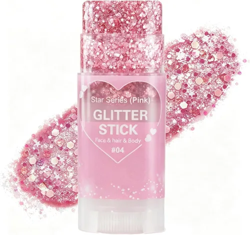 Vista 17 de Go Ho Patriotic Body Glitter Stick, accesorios del 4 de julio, rojo, blanco