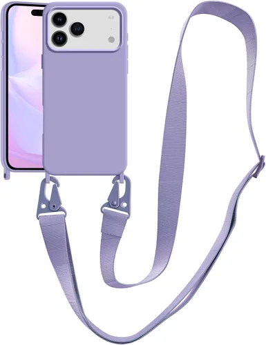Vista 110 de Funda compatible con iPhone 8 Plus, iPhone 7 Plus/6 Plus/6S Plus con cordón, funda cruzada para iPhone con correa ajustable de silicona para iPhone