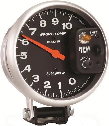 Vista 2 de Auto Meter Tacómetro 3903 Sport-Comp Shift-Lite, 5.000 in.