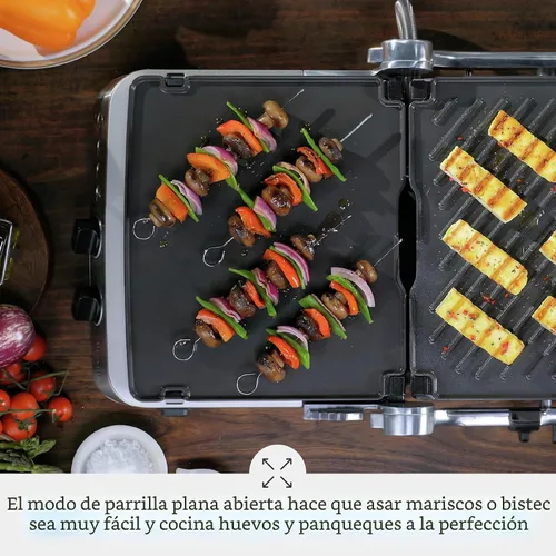 Vista 3 de Breville BGR700BSS - Parrilla de acero inoxidable cepillado