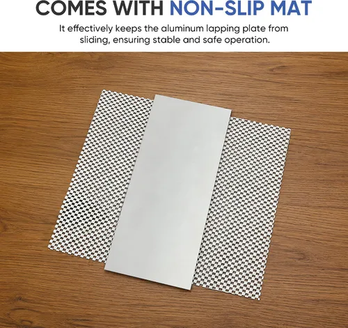Vista 5 de SCOTTCHEN Flat Aluminum Lapping Plate, 11-11/16"×5"×1/4", 1-Pack Scary Sharp Sharpening System, Flat Lapping Base for Knife and Woodworking Tool