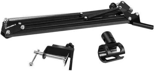 Vista 2 de Dragonpad Usa Brazo de micrófono, brazo de micrófono mejorado, soporte de suspensión con clip adaptador de tornillo de 3/8 a 5/8 pulgadas para bola