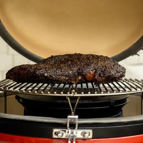 Vista 7 de Kamado Joe SlōRoller - Cámara de humo hiperbólica con inserto de accesorio de rejilla de acero inoxidable para parrilla de carbón y ahumadores Big