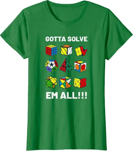Vista 55 de Competitive Puzzle Cube Gotta Solve Em All Speed Cubing T-Shirt Asphalt Grey