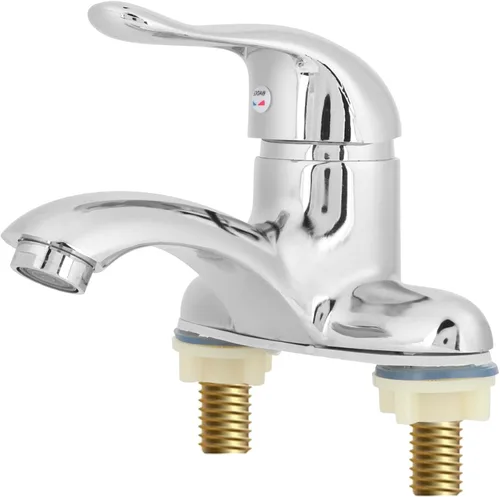 Vista 7 de Grifo de baño de un solo orificio - G1/2 aleación de zinc y ABS fregadero de mezcla de agua caliente y fría, manija única