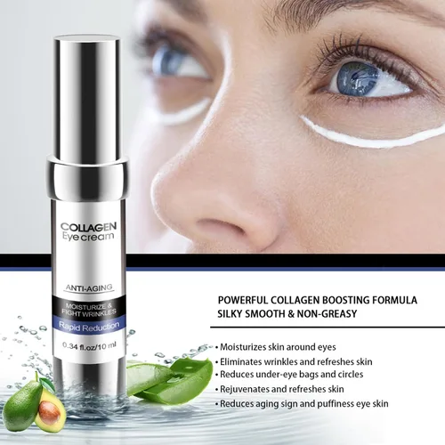 Vista 2 de Crema para ojos, barra de colágeno para ojos, crema para debajo de los ojos, antienvejecimiento, bálsamo hidratante para los ojos reduce