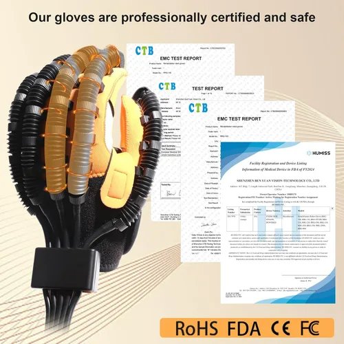 Vista 5 de Guantes de robot de rehabilitación de dedos mejorados,Guantes de rehabilitación para accidente cerebrovascular,Artritis Hemiplejia Parálisis