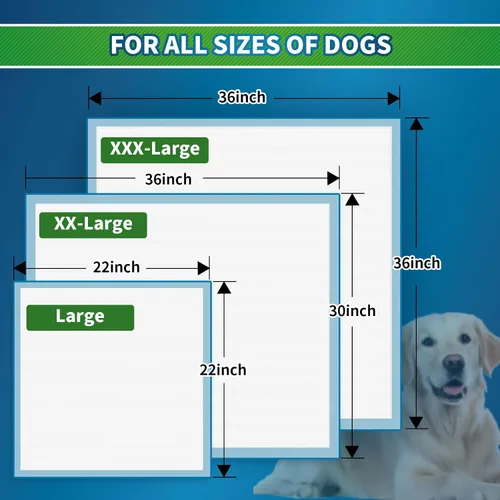 Vista 6 de Almohadillas para orinar para perros, almohadillas de entrenamiento para cachorros, almohadillas desechables mejoradas para control de olores