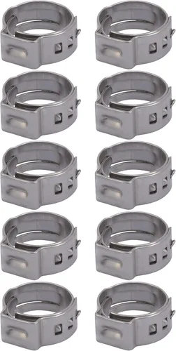 Vista 7 de SharkBite - Anillo de abrazadera de 1/2 pulgada, accesorios de fontanería de acero inoxidable, tubo PEX, PE-RT, UC953A