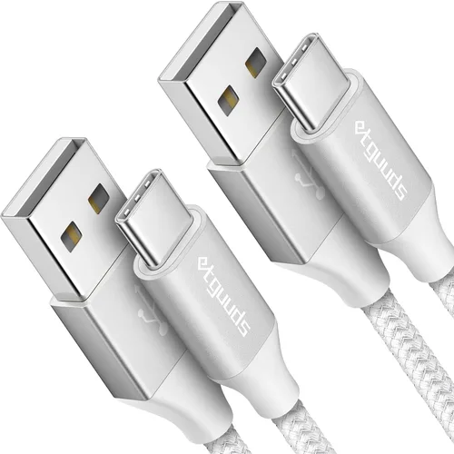Vista 12 de Etguuds Cable USB a USB C de 3 pies, paquete de 2 unidades, cable de carga rápida de USB A a tipo C, compatible con Samsung Galaxy A17 A16 A15 A26