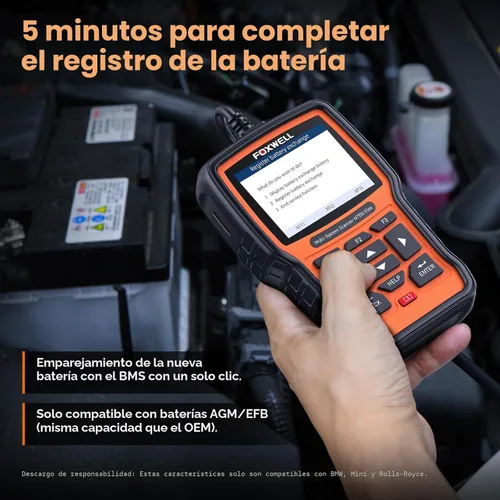 Vista 3 de FOXWELL NT510 Elite - Herramienta de escaneo compatible con escáner BMW, herramienta de diagnóstico completo OBD2, lector de códigos de control