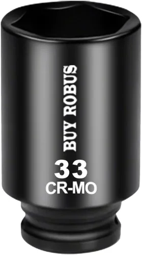 Vista 8 de Enchufe métrico de impacto profundo de 1-1/4 de 1/2", CR-MO de 6 puntos para una fácil extracción de la tuerca del eje Negro