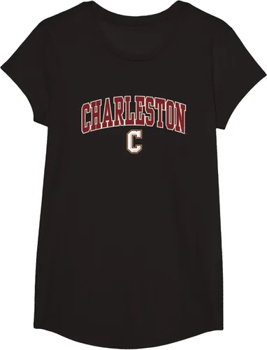 Vista 5 de Charleston Cougars Arch Over Logo - Camiseta con licencia oficial, Negro