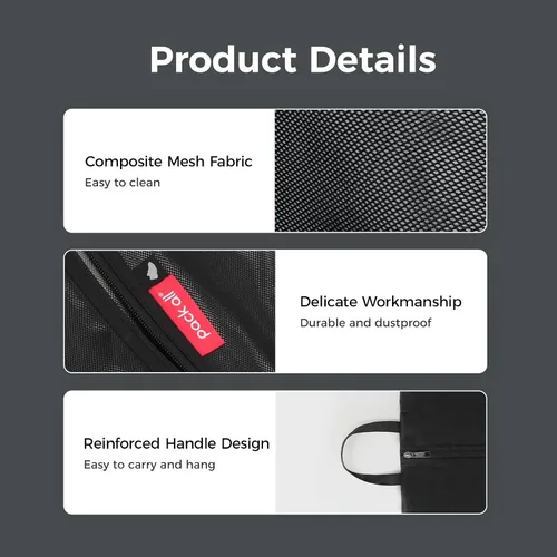 Vista 2 de pack all Bolsas de viaje resistentes al agua, organizador de zapatos con cremallera, para hombres y mujeres, Negro -, 1 paquete