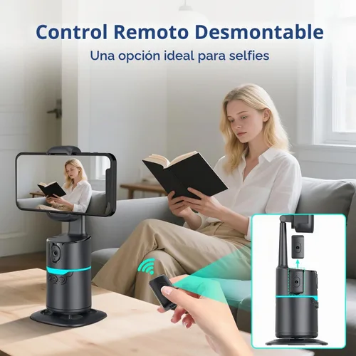Vista 5 de TOALLIN Soporte y trípode para teléfono con seguimiento facial automático