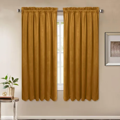 Vista 68 de StangH Cortinas de terciopelo rojo de 42 x 84 pulgadas de lujo, con aislamiento térmico, divisores de habitación, decoración navideña del hogar